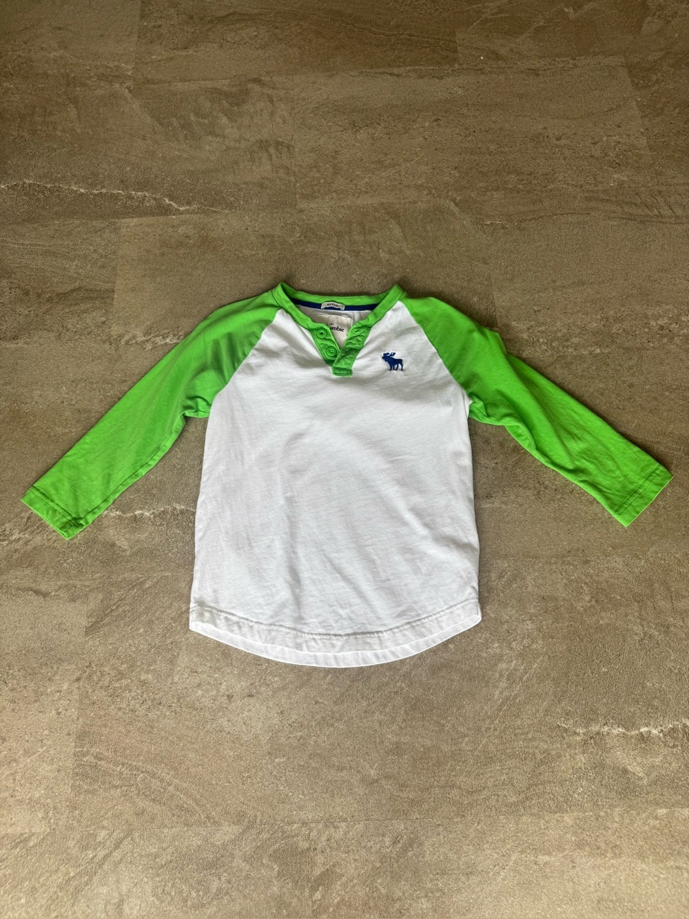 Abercrombie Kids Boy L Muscle Henley Raglan Baseball T Size Large